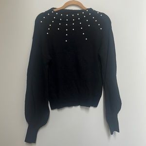 Tularosa Sweater with Pearls at Neckline